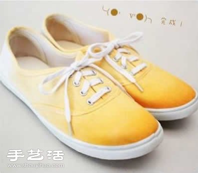 简单印染DIY漂亮帆布鞋图解教程 -  www.shouyihuo.com
