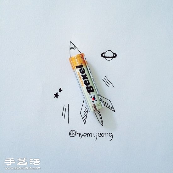 韩国插画师Hyemi Jeong的创意简笔画 - www.shouyihuo.com