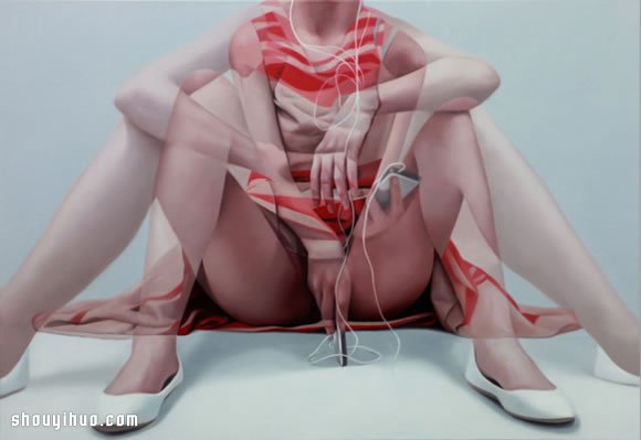 模仿摄影多重曝光手法画出性感女生生活照 -  www.shouyihuo.com