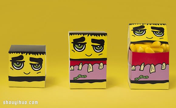 让人惊声尖叫的萌萌怪物糖果包装盒设计 -  www.shouyihuo.com