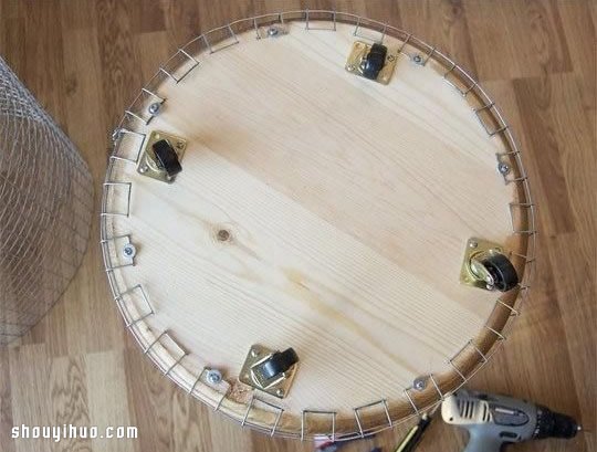 圆筒造型洗衣筐收纳筐DIY手工制作图解教程 -  www.shouyihuo.com