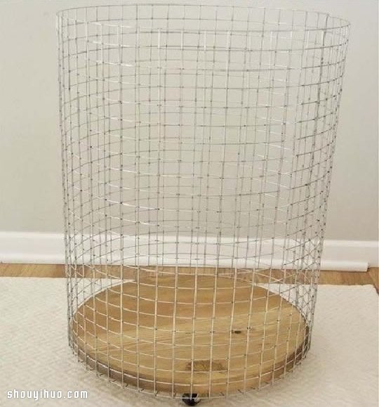 圆筒造型洗衣筐收纳筐DIY手工制作图解教程 -  www.shouyihuo.com