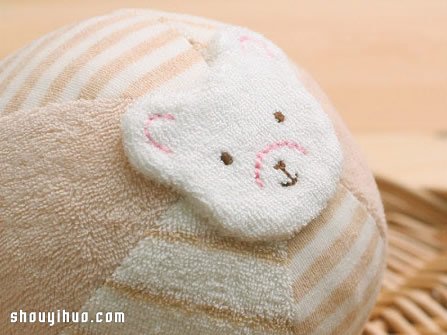 可爱兔脸布艺球玩具DIY 布艺球饰品手工制作 -  www.shouyihuo.com