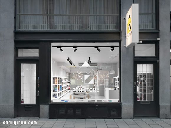 瑞典极简风超酷文具店装修布置设计 -  www.shouyihuo.com