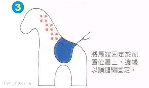 不织布手工制作布艺马玩具图解教程带图纸 -  www.shouyihuo.com
