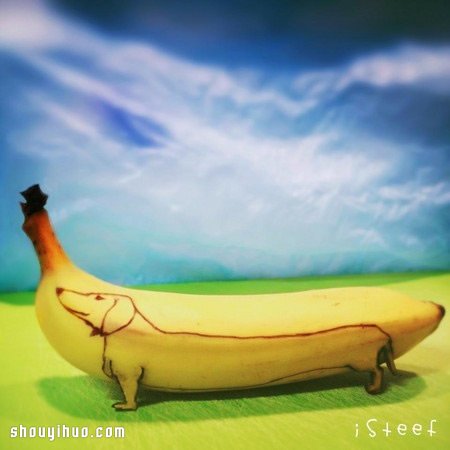 用香蕉来手工DIY 雕刻出不平凡的艺术作品 -  www.shouyihuo.com