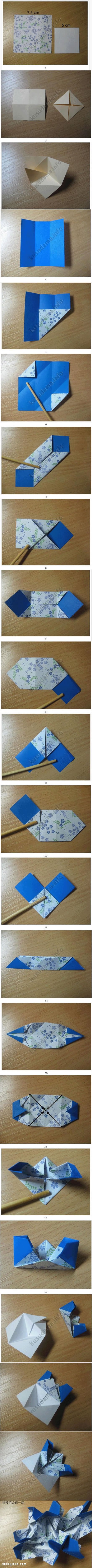樱草花球的折法图解 手工折纸制作樱草花球 -  www.shouyihuo.com
