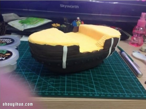 海贼王黄金梅丽号海贼船粘土制作图解教程 -  www.shouyihuo.com