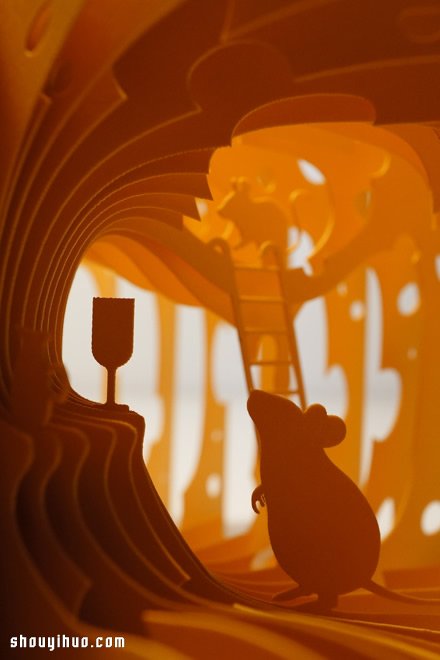 Yusuke Oono 缕空纸雕书作品欣赏 -  www.shouyihuo.com