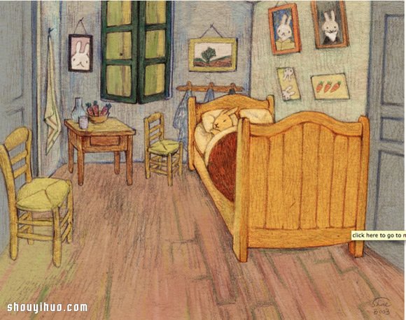 当兔子遇上名画 插画家Shae的治愈系手绘 -  www.shouyihuo.com