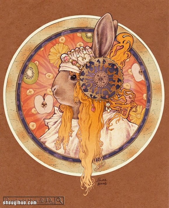 当兔子遇上名画 插画家Shae的治愈系手绘 -  www.shouyihuo.com