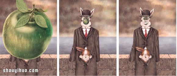 当兔子遇上名画 插画家Shae的治愈系手绘 -  www.shouyihuo.com