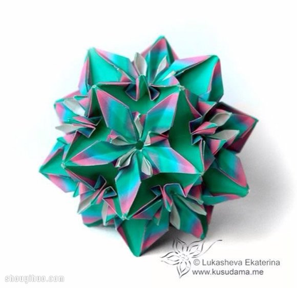 美轮美奂的手工折纸花球作品欣赏(一) -  www.shouyihuo.com
