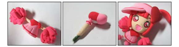 三款卡通小女孩粘土手办手工制作图解教程 -  www.shouyihuo.com