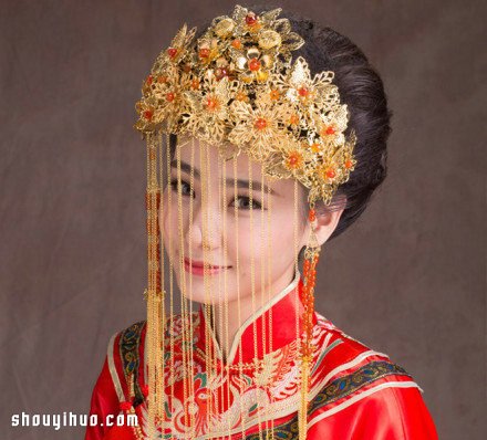 华丽丽的中式复古婚礼新娘头饰 美呆啦！ -  www.shouyihuo.com