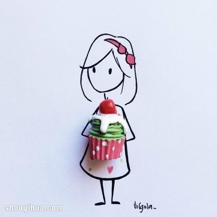 简单手绘与生活小物结合 DIY女孩日常生活 -  www.shouyihuo.com