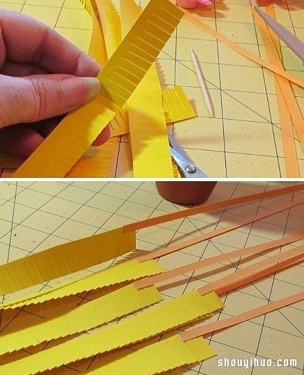 卡纸手工制作纸花盆栽 假花盆栽制作用卡纸 -  www.shouyihuo.com