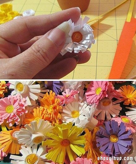 卡纸手工制作纸花盆栽 假花盆栽制作用卡纸 -  www.shouyihuo.com