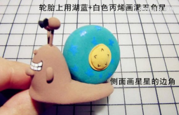 海贼王电话虫蜗牛粘土制作图解教程 -  www.shouyihuo.com