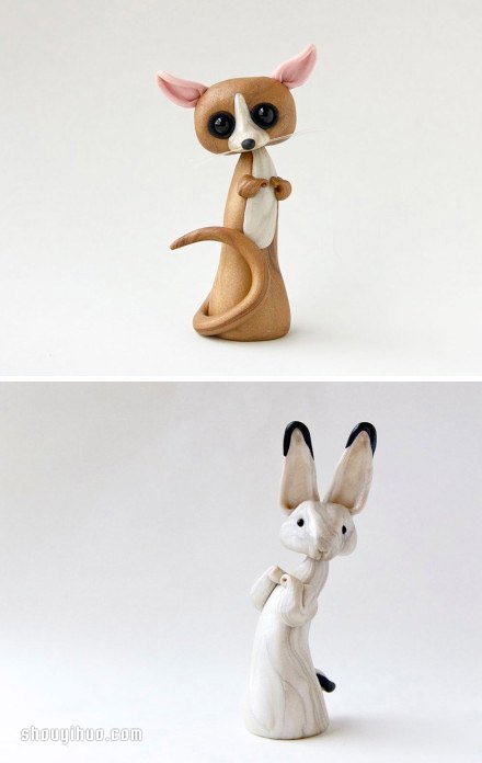 精美细腻的陶艺动物雕塑作品欣赏 -  www.shouyihuo.com