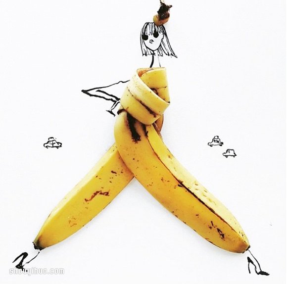 以蔬果为食材创作出一幅幅令人惊艳的时装画 -  www.shouyihuo.com