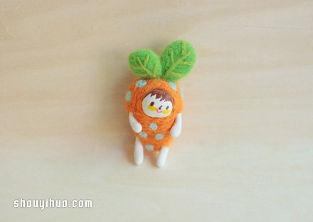 可爱羊毛毡蔬菜小人作品图片欣赏 -  www.shouyihuo.com