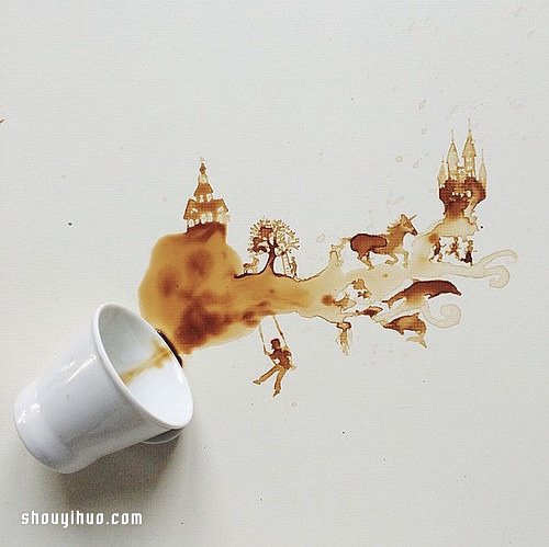 Giulia Bernardelli 咖啡画作品欣赏 -  www.shouyihuo.com