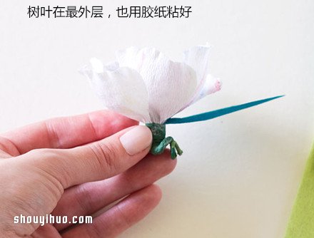 漂亮的皱纹纸手工花包装盒装饰DIY制作图解 -  www.shouyihuo.com