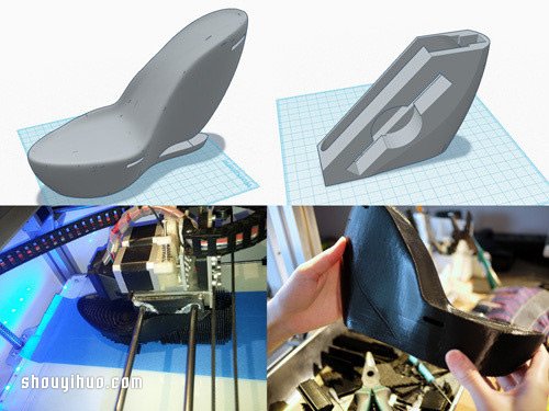 美女工程师亲手3D打印带收纳空间的高跟鞋 -  www.shouyihuo.com