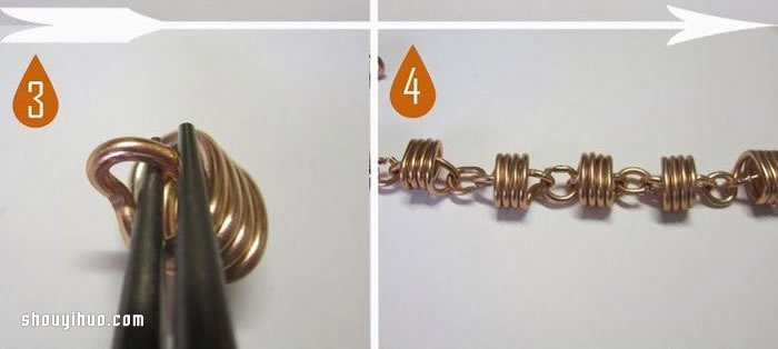 金属丝制作潮感十足漂亮手链的方法图解 -  www.shouyihuo.com