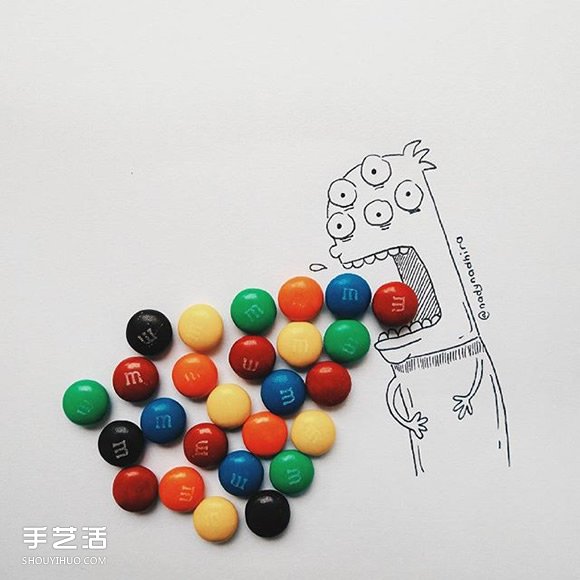 小时候最爱的零食创意DIY 令人惊喜的逗趣插画 -  www.shouyihuo.com