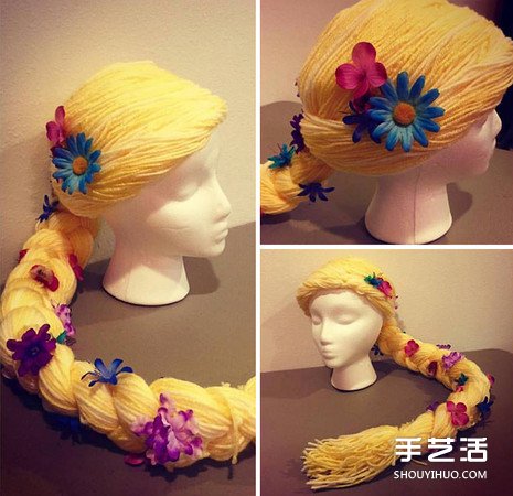 爱心手工毛线假发 让癌症小女孩变身最萌小公主 -  www.shouyihuo.com
