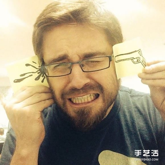 便签纸上的涂鸦创意DIY 为平淡的生活加点糖 -  www.shouyihuo.com