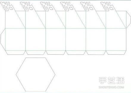 圣诞节礼盒包装制作 漂亮雪花纸盒的折法图解 -  www.shouyihuo.com