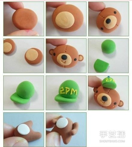 粘土小熊制作方法 可爱小熊粘土DIY图解教程 -  www.shouyihuo.com