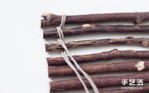 枯树枝废物利用DIY 简单手工制作森系杯垫 -  www.shouyihuo.com