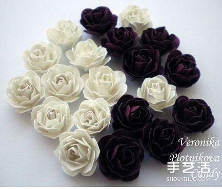 硬纸片折纸玫瑰花的方法 玫瑰花的折法步骤图 -  www.shouyihuo.com