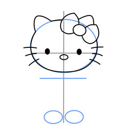 Hello Kitty简笔画的画法 猫咪简笔画教程 - www.shouyihuo.com