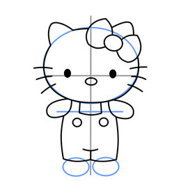 Hello Kitty简笔画的画法 猫咪简笔画教程 - www.shouyihuo.com