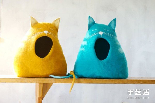 羊毛毡打造猫窝　连屋子都打呵欠了能不睡吗！ -  www.shouyihuo.com