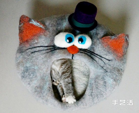 羊毛毡打造猫窝　连屋子都打呵欠了能不睡吗！ -  www.shouyihuo.com