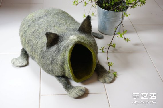 羊毛毡打造猫窝　连屋子都打呵欠了能不睡吗！ -  www.shouyihuo.com