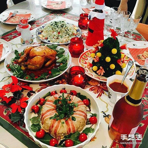 马铃薯圣诞树沙拉DIY 让圣诞大餐更有气氛吧 -  www.shouyihuo.com