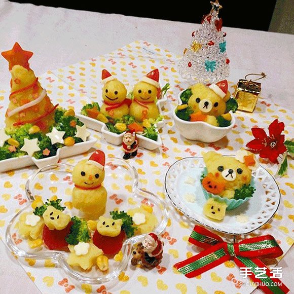 马铃薯圣诞树沙拉DIY 让圣诞大餐更有气氛吧 -  www.shouyihuo.com