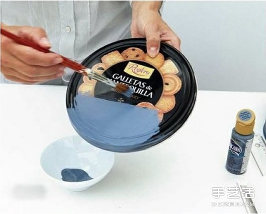 铁盒子废物利用DIY手工制作储物收纳盒的方法 -  www.shouyihuo.com