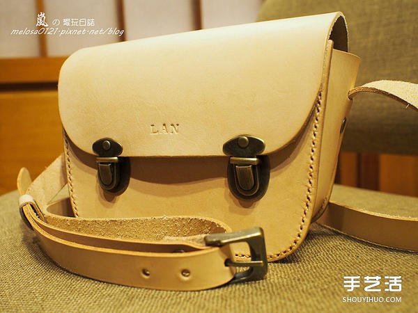 暖暖日式经典皮革小书包DIY手工制作图解教程 -  www.shouyihuo.com