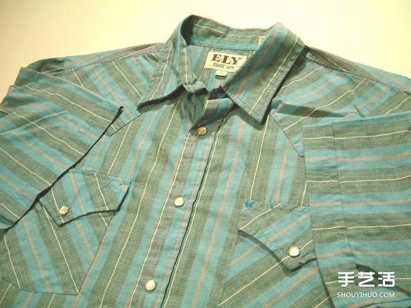 破旧衬衫废物利用DIY手工制作绅士猫项圈 -  www.shouyihuo.com