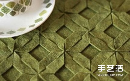 拼布杯垫DIY制作教程 带图案杯垫布艺手工制作 -  www.shouyihuo.com