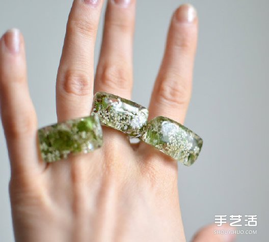 清新唯美的滴胶首饰作品图片 美得让人心碎 -  www.shouyihuo.com