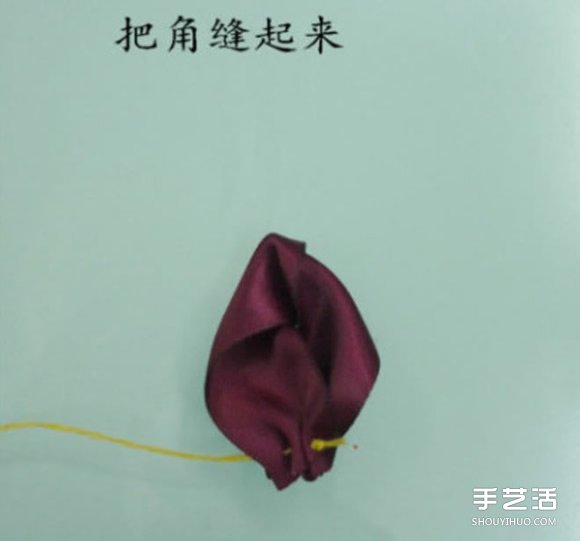 缎带头花的制作方法 可以用来DIY发箍或发夹 -  www.shouyihuo.com